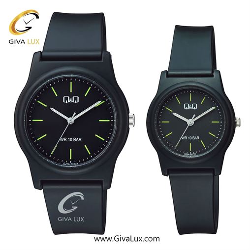 ساعت مچی اورجینال ست کیو اند کیو Q&Q مشکی | مشکی| مشکی| کد رفرنس مردانه: G22A-007VY، زنانه: G23A-007VY